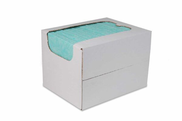 Reinigingsdoek 135gr/m2 non-woven (in dispenserdoos) groen 50/ds - 02035004