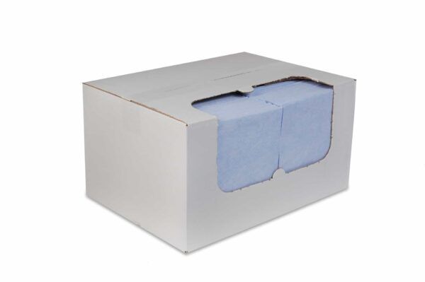 Reinigingsdoek 135gr/m2 non-woven (in dispenserdoos) blauw 100/ds – 02035010