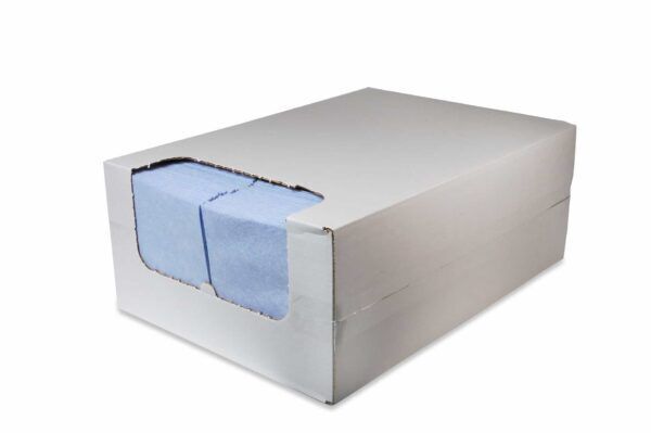 Reinigingsdoek 135gr/m2 non-woven (in dispenserdoos) blauw 200/ds – 02035020