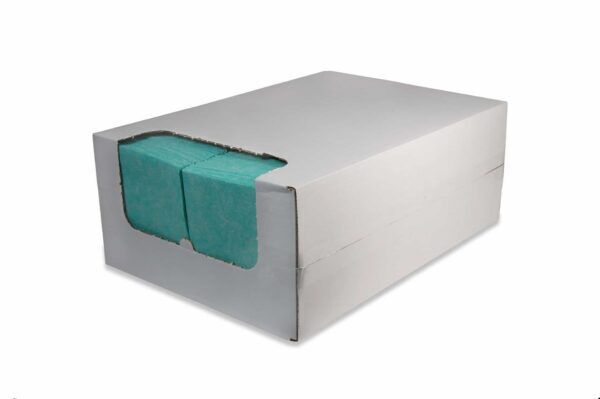 Reinigingsdoek 135gr/m2 non-woven (in dispenserdoos) groen 200/ds – 02035024