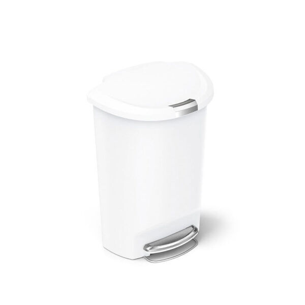 Afvalemmer Half Rond 50 liter Wit - VB 011141 - Afbeelding 2