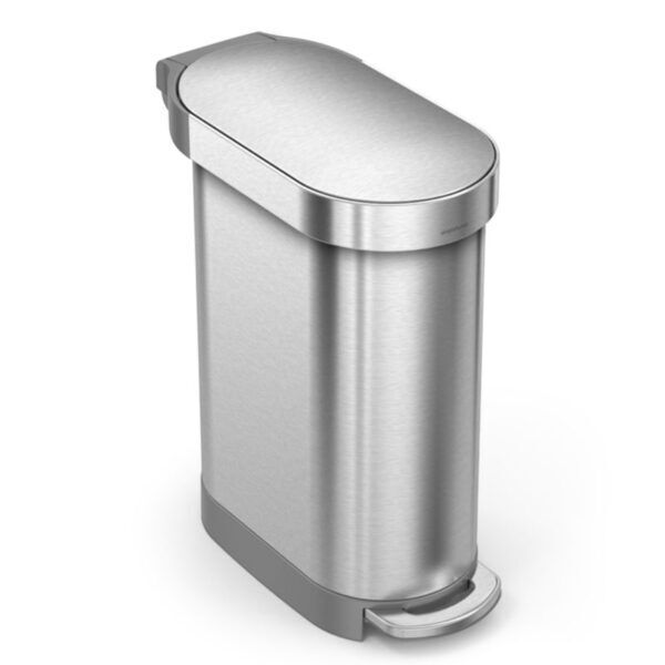 Slimline Pedaalemmer 45 liter Zilver - VB 020051 - Afbeelding 2