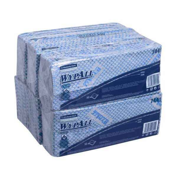 WypAll® sopdoek X50 Hydroknit® 1-laags blauw 6x50st - 7441 - Afbeelding 2