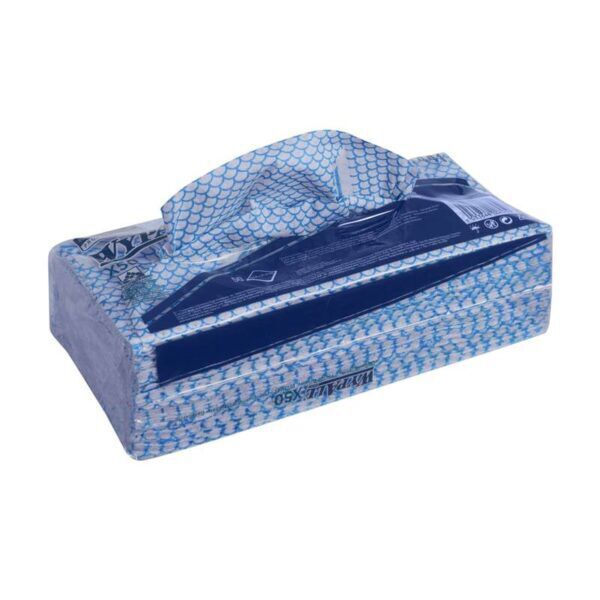 WypAll® sopdoek X50 Hydroknit® 1-laags blauw 6x50st - 7441 - Afbeelding 3
