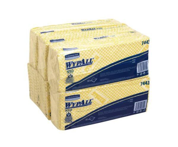 WypAll® sopdoek X50 Hydroknit® 1-laags geel 6x50st - 7443 - Afbeelding 3