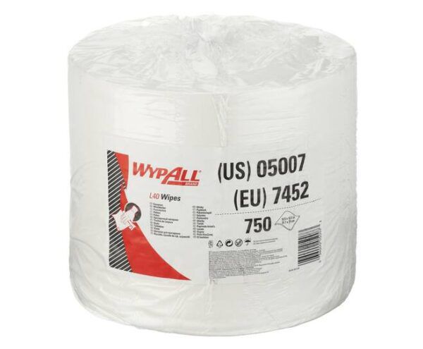 WypAll® poetsdoek L40 1-laags wit 255mtr/32cm - 7452