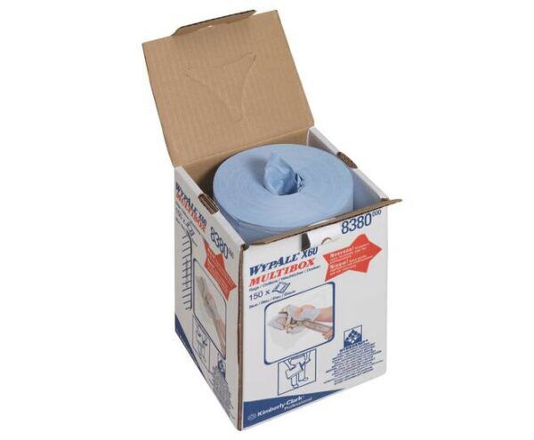 WypAll® doek X60 Hydroknit® 1-laags blauw 150doek/rol - 8380 - Afbeelding 3