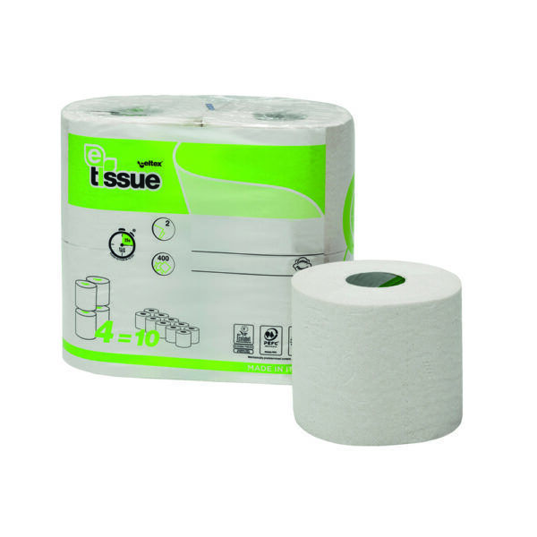 E-Tissue Traditioneel Toiletpapier 2-laags 10x4 rol/pak- 237344