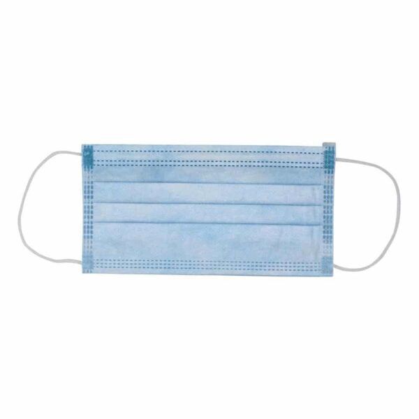 Non-Woven mondmasker met oor elastiek 3-laags blauw - 50 stuks/ds - 6598884 - Afbeelding 2