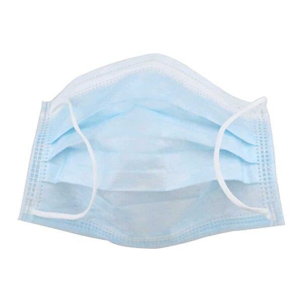 Non-Woven mondmasker met oor elastiek 3-laags blauw - 50 stuks/ds - 6598884