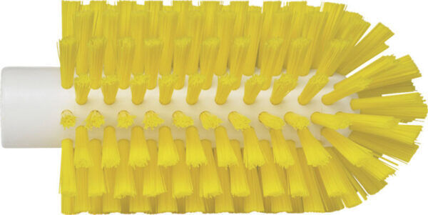 Vikan Hygiene Pijpenborstel 77mm met Steelaansluiting Medium - 5380776 - geel