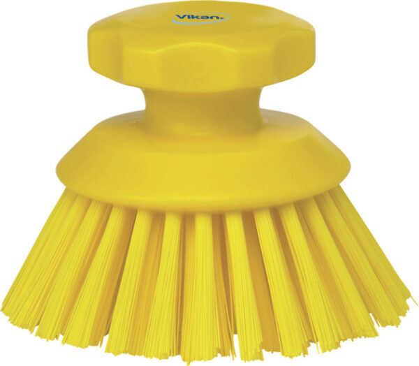 Vikan Hygiene Ronde Werkborstel Hard 11cm - 38856 - geel