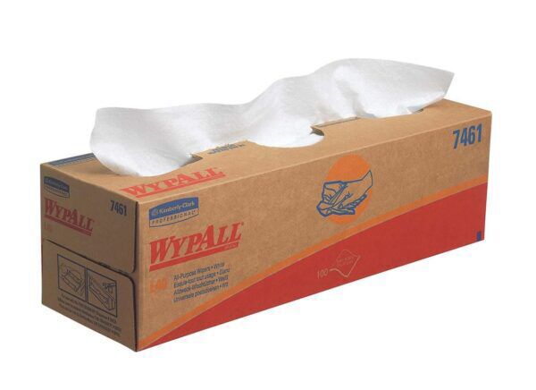 WypAll® poetsdoek L40 Airflex® 1-laags wit pop-up doos 8x100st- 7461