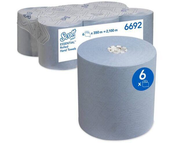 Scott® handdoekrol Max Airflex® 1-laags blauw 6x350mtr/20cm -   6692