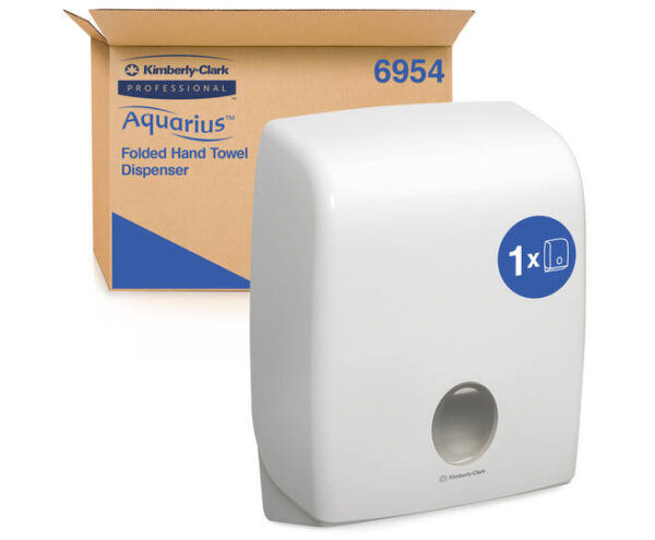 Aquarius® handdoek dispenser wit - 6954 - Afbeelding 2