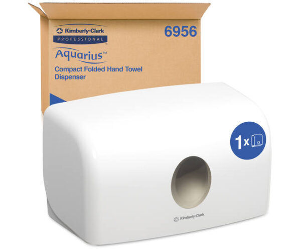 Aquarius® handdoek dispenser C-vouw, wit - 6956 - Afbeelding 2