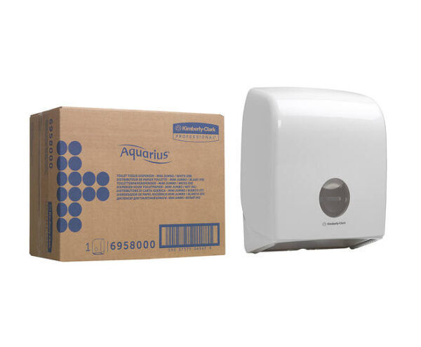 Aquarius® toiletpapier dispenser mini-jumbo wit - 6958 - Afbeelding 3