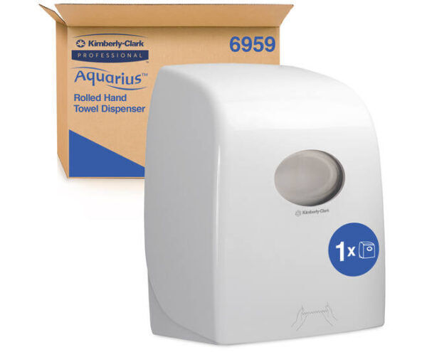 Aquarius® handdoekrol dispenser, wit - 6959 - Afbeelding 2