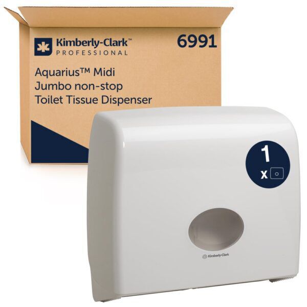 Aquarius® toiletpapier dispenser jumbo non-stop wit - 6991 - Afbeelding 3