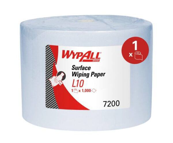 WypAll® poetsdoek L10 Airflex® 1-laags blauw 380m 1.000 doek/rol - 7200