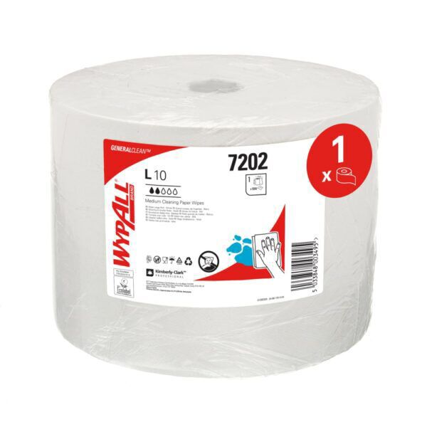 WypAll® poetsdoek L20 Airflex® 1-laags wit 380m 1.000 doek/rol - 7202