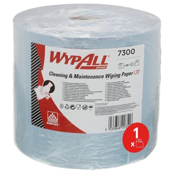 WypAll® poetsdoek L20 Airflex® 2-laags blauw 190m 500doek/rol - 7300