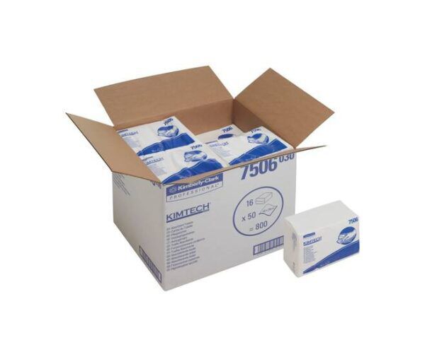 Kimtech® poetsdoek Hydroknit® Z-vouw 1-laags wit 48x38cm - 7506 - Afbeelding 2