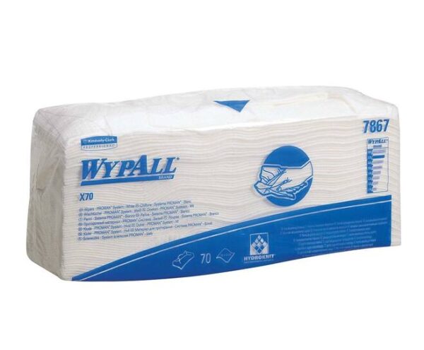 WypAll® doek X70 Hydroknit® 1-laags wit 38x42cm 6x70doek - 7867