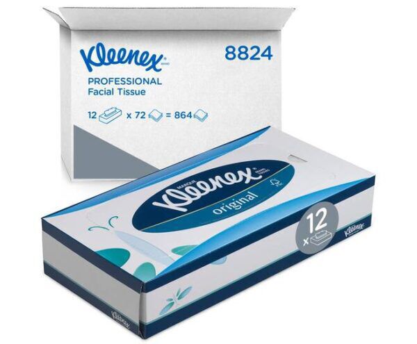 Kleenex® facial tissue standaard 3-laags wit 20x20cm 12x72st - 8824