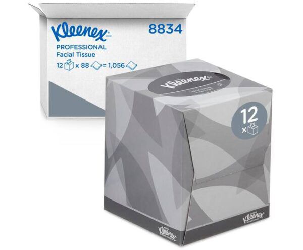 Kleenex® facial tissue kubus 2-laags wit 21x20cm 12x88st - 8834
