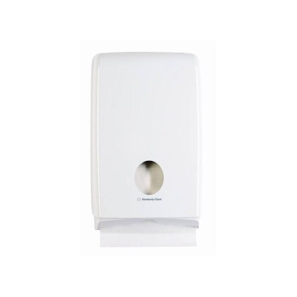 Aquarius® handdoek dispenser, Slimfold, wit - U7024