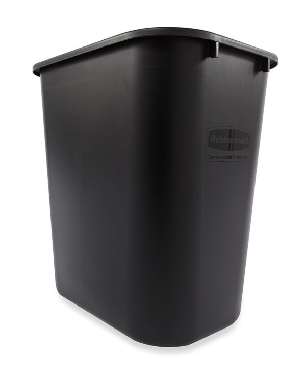 Rechthoekige afvalbak 26,6 liter zwart - VB 002956