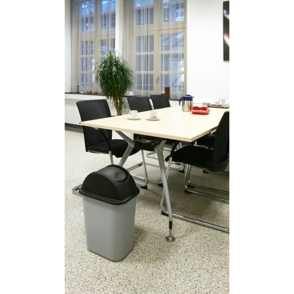 Rechthoekige afvalbak 39 liter grijs - VB 002957 - Afbeelding 2