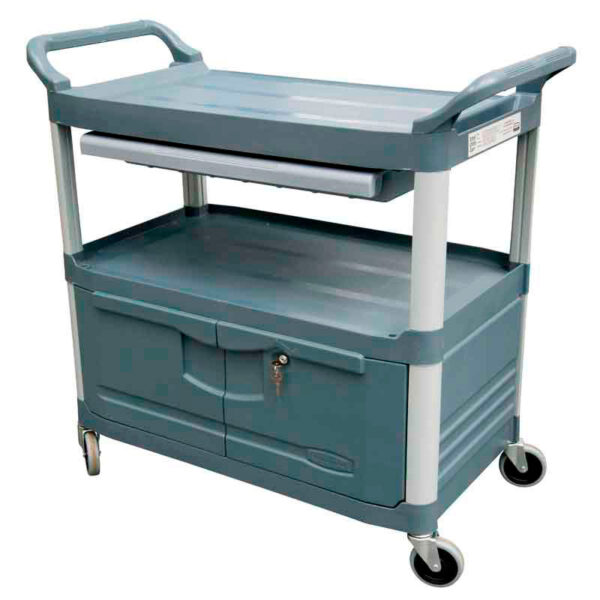 Materiaalwagen X-tra met lade en kast grijs - VB 004094