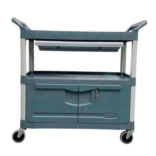 Materiaalwagen X-tra met lade en kast grijs - VB 004094 - Afbeelding 2