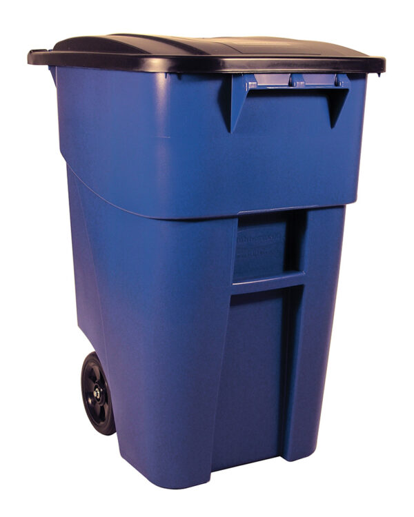 BRUTE-rolcontainer met deksel 189,3 liter blauw, zwart - VB 000927