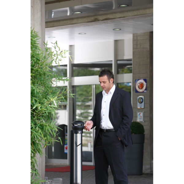 Staande asbak Infinity zwart, RVS - VB 000931 - Afbeelding 5