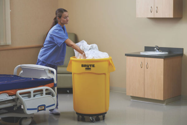 Ronde Brute Utility container 166,5 liter geel - VB 002643-60 - Afbeelding 4