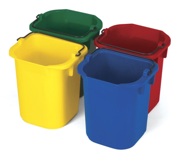 Emmer 5 liter - set groen, rood, blauw, geel - VB 000983