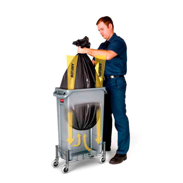 Slim Jim met luchtsleuven 87 liter grijs - VB 186376 - Afbeelding 4
