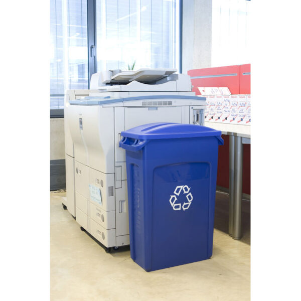 Slim Jim met luchtsleuven 87 liter blauw, recyclingsymbool - VB 186383 - Afbeelding 4