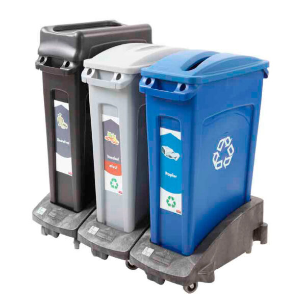 Slim Jim met luchtsleuven 87 liter blauw, recyclingsymbool - VB 186383 - Afbeelding 5