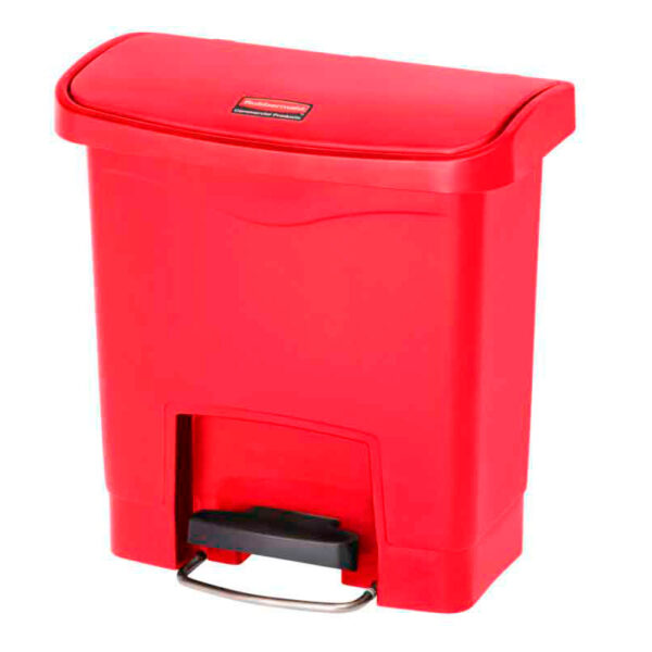 Slim Jim Step On container Front Step kunststof 15 liter rood - VB 224078