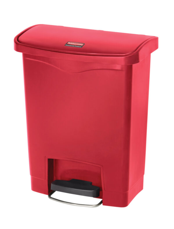Slim Jim Step On container Front Step kunststof 30 liter rood - VB 224085