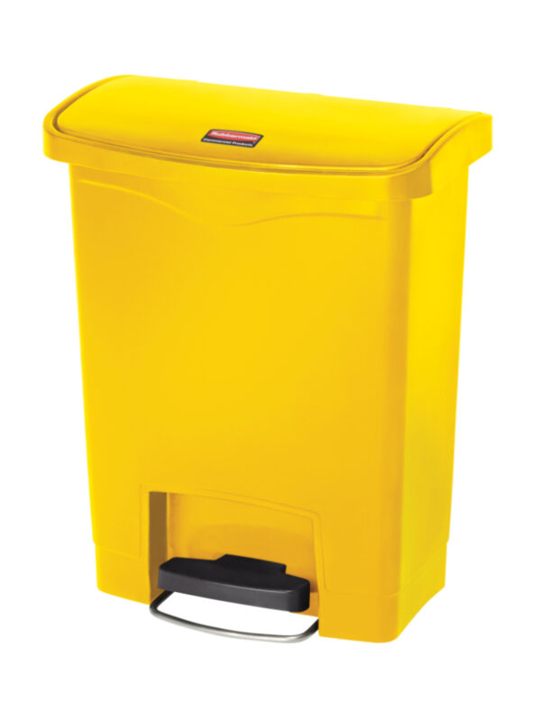 Slim Jim Step On container Front Step kunststof 30 liter geel - VB 224177