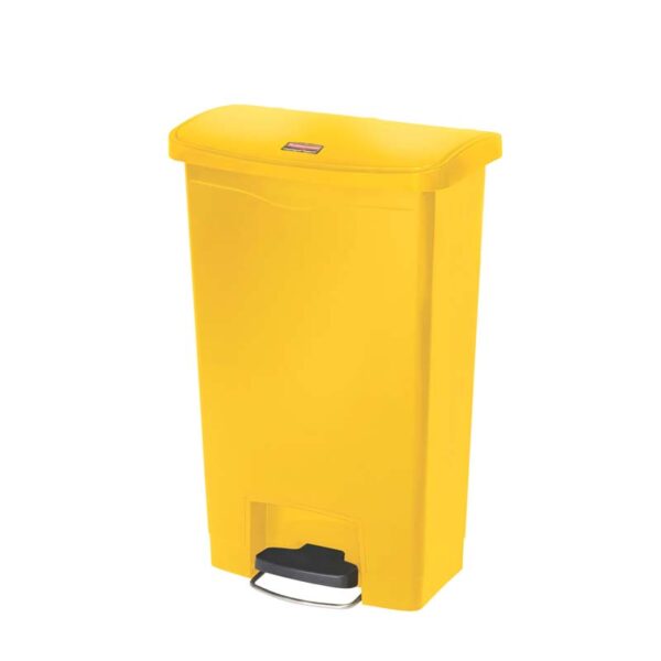 Slim Jim Step On container Front Step kunststof 50 liter geel - VB 224191