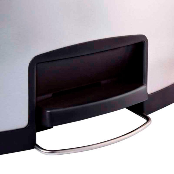 Slim Jim Step On container Front Step RVS 30 liter mat RVS, zwart - VB 224627 - Afbeelding 3