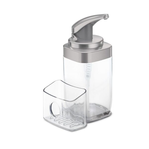 Square Push Zeepdispenser met Rekje 650ml transparant - VB 024967