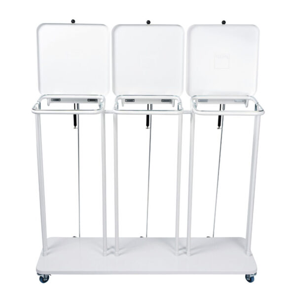 Afvalbak Combo met deksel 3x60 liter wit - VB 492086 - Afbeelding 3