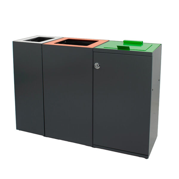 Modulaire afvalscheidingsunit 90 liter donkergrijs - VB 206827 - Afbeelding 8